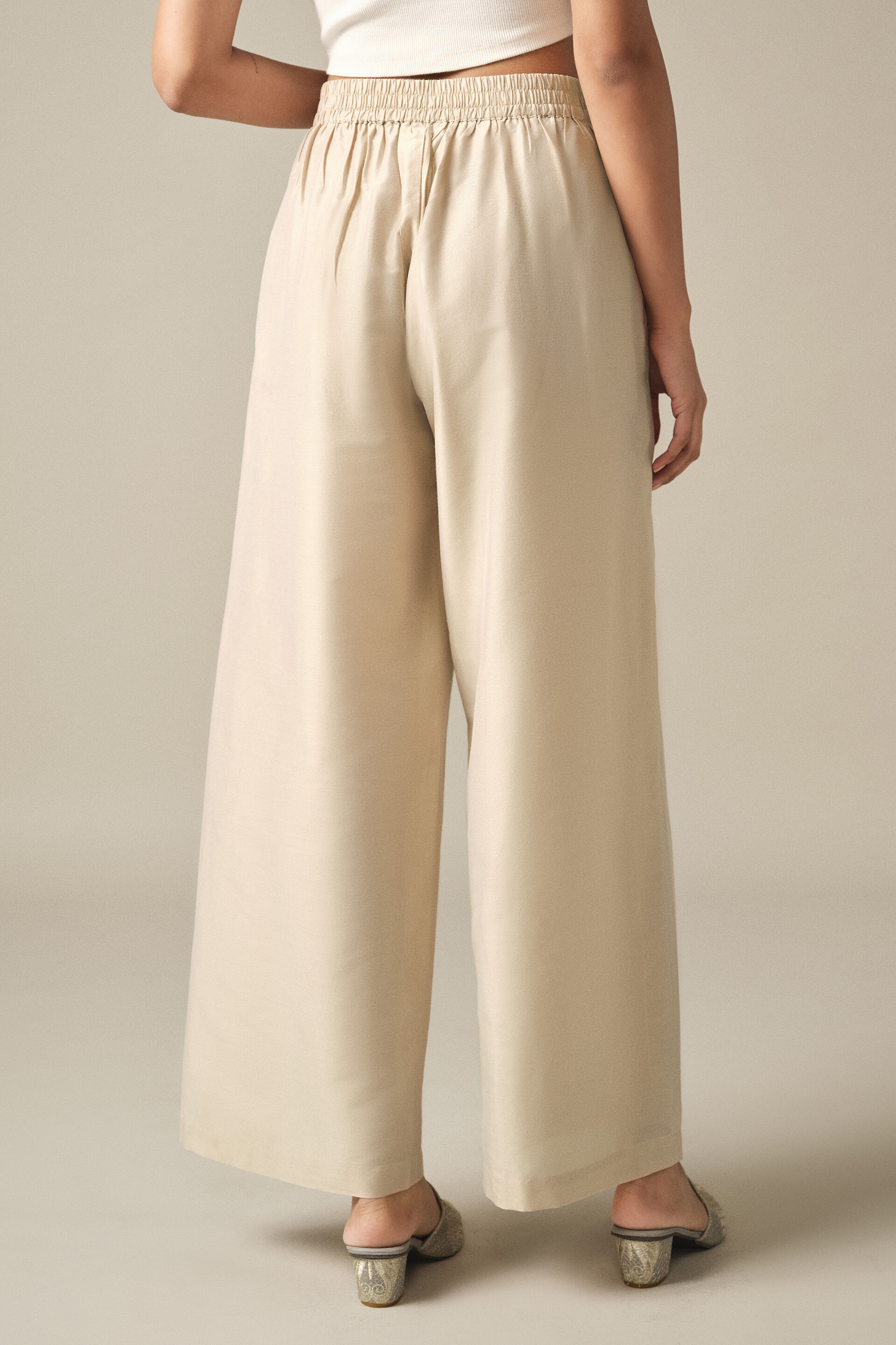 Flared Pants in Beige, Beige, image 4